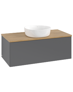 Villeroy und Boch Antao Waschtisch-Unterschrank L31011GK 100x36x50cm, Waschbeckenplattenfarbe honey oak, anthracite matt lacquer
