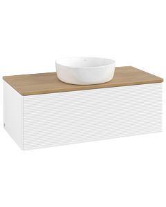 Villeroy & Boch Antao Waschtischunterschrank 1000x360x500mm L31111MT mit Beleuchtung mit Struktur FK/AP: MT/1