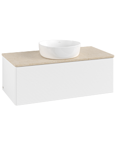 Villeroy & Boch Antao Waschtischunterschrank 1000x360x500mm L31113MT mit Beleuchtung mit Struktur FK/AP: MT/3