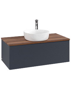 Villeroy & Boch Antao Waschtischunterschrank 1000x360x500mm L31152HG mit Beleuchtung mit Struktur FK/AP: HG/2