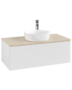 Villeroy & Boch Antao Waschtischunterschrank 1000x360x500mm L31153GF mit Beleuchtung mit Struktur FK/AP: GF/3