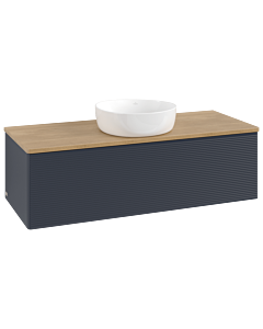 Villeroy & Boch Antao Waschtischunterschrank 1200x360x500mm L32111HG mit Beleuchtung mit Struktur FK/AP: HG/1
