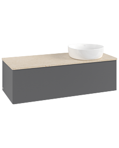 Villeroy & Boch Antao Waschtischunterschrank 1200x360x500mm L34113GK mit Beleuchtung mit Struktur FK/AP: GK/3