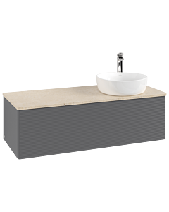 Villeroy & Boch Antao Waschtischunterschrank 1200x360x500mm L34153GK mit Beleuchtung mit Struktur FK/AP: GK/3
