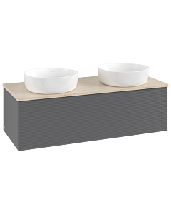 Villeroy & Boch Antao Waschtischunterschrank 1200x360x500mm L35113GK mit Beleuchtung mit Struktur FK/AP: GK/3