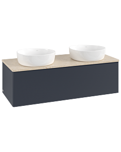 Villeroy & Boch Antao Waschtischunterschrank 1200x360x500mm L35113HG mit Beleuchtung mit Struktur FK/AP: HG/3