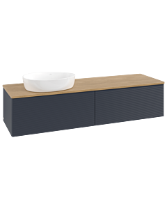 Villeroy & Boch Antao Waschtischunterschrank 1600x360x500mm L37111HG mit Beleuchtung mit Struktur FK/AP: HG/1
