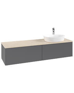 Villeroy & Boch Antao vanity unit 1600x360x500mm L38053GK with lighting FK/AP: GK/3