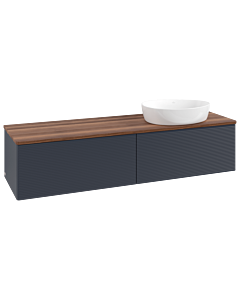 Villeroy & Boch Antao Waschtischunterschrank 1600x360x500mm L38112HG mit Beleuchtung mit Struktur FK/AP: HG/2