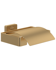Villeroy und Boch Porte-papier hygiénique Elements Striking TVA15201300076 131x45x115mm, avec couvercle, or brossé