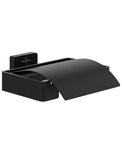 Villeroy und Boch Elements Striking toilet roll holder TVA152013000K5 131x45x115mm, with lid, matt black