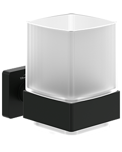 Villeroy und Boch Elements Striking glass holder TVA152019000K5 99x100x123mm, frosted glass, matt black