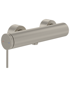 Villeroy und Boch Loop + Friends Einhebel-Duscharmatur TVS10630115364 mit Rückflussschutz, Wandmontage, brushed nickel black