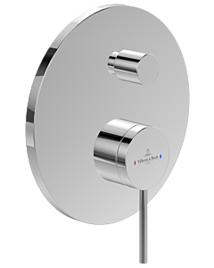 Villeroy und Boch Loop + Friends set de finition TVS10635311361 mitigeur bain encastré, inverseur, montage mural, chromé