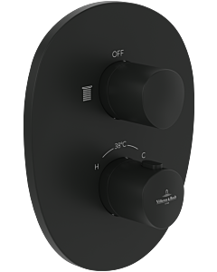 Villeroy und Boch Antao final assembly set TVS111001000K5 concealed thermostat with one-way volume control, matt black