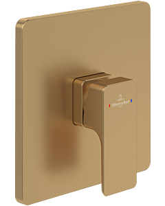 Villeroy und Boch Subway 3.0 Fertigmontageset TVS11200200076 Unterputz-Einhebel-Duscharmatur, Wandmontage, brushed gold