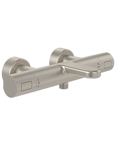 Villeroy & Boch Universal Taps & Fittings Wannen-Thermostat TVT00000100064 rund, verstellbarer Strahlregler, Wandmontage, brushed nickel black
