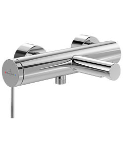 Villeroy und Boch Loop + Friends single lever bath mixer TVT10650115361 with backflow protection, with diverter, wall mounting, chrome