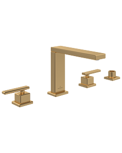 Villeroy und Boch Mettlach Vierloch-Wannenrandarmatur TVT12600200076 Standmontage, brushed gold