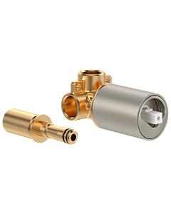 Villeroy und Boch Loop + Friends Universal corps encastrable TVW10611B15064 pour mitigeur encastré, noir nickel brossé