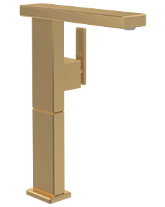 Villeroy und Boch Mettlach single lever basin mixer TVW12600300076 raised, without pop-up waste, adjustable Strahlregler , brushed gold