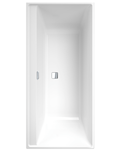 Villeroy und Boch Collaro Rechteck-Badewanne UBA160COR2DV-01 160x75cm, Einbauausführung Chrome, Wannenfarbe weiß alpin