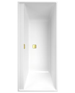 Villeroy und Boch Collaro baignoire rectangulaire UBA170COR2JV-01 170x75cm, version à encastrer or, blanc baignoire blanc alpine