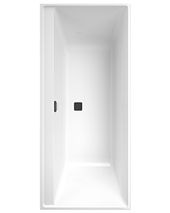 Villeroy und Boch Collaro baignoire rectangulaire UBA170COR2NV-01 170x75cm, version encastrée noir mat, blanc baignoire blanc alpine