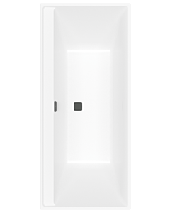 Villeroy und Boch Collaro baignoire rectangulaire UBA170COR2NV-RW 170x75cm, version à encastrer noir mat, couleur cuve pierre blanc