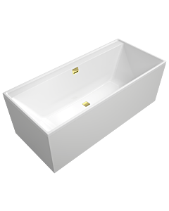 Villeroy und Boch Collaro baignoire rectangulaire UBA180COR2JV-01 180x80cm, version intégrée or, blanc bain blanc alpine