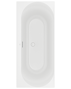 Villeroy und Boch Loop & friends Eck-Badewanne Duo UBA180LOF2V-RW 180x80cm, ovale Innenform, stone white