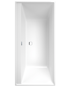 Villeroy und Boch Collaro rectangular bathtub UBA199COR2DV-01 190x90cm, built-in version chrome, tub color white alpine