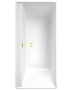Villeroy und Boch Collaro baignoire rectangulaire UBA199COR2JV-01 190x90cm, version intégrée or, blanc baignoire blanc alpine