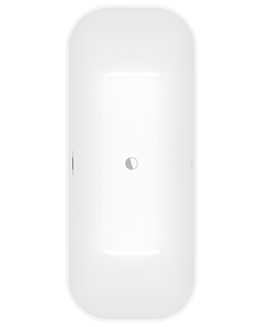 Villeroy und Boch Finion baignoire autoportante rectangulaire 177FIN7A1BCV1RW 170 x 70 cm, anneau design, tablier Color on Demand, blanc pierre, chromé