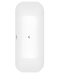 Villeroy und Boch Finion Rechteck-Freistehwanne 177FIN7A1BCV3RW 170 x 70 cm, Schürze Colour on Demand, stone white, chrom