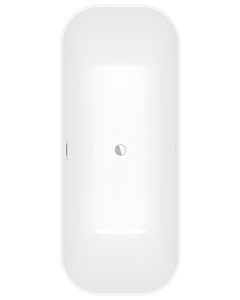 Villeroy und Boch Finion baignoire autoportante rectangulaire 177FIN7A1BCV4RW 170 x 70 cm, tablier Color on Demand, blanc pierre, chromé