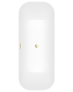 Villeroy und Boch Finion Rectangular freestanding bathtub 177FIN7A3BCV3RW 170 x 70 cm, apron Colour on Demand, stone white, gold