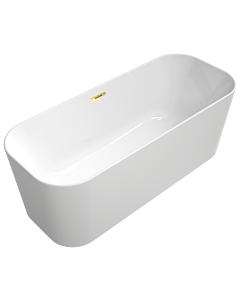 Villeroy & Boch Finion freestanding bathtub 177FIN7A3BCV301 170x70cm, apron Colour on Demand, white, gold