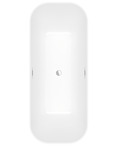 Villeroy und Boch Finion Rechteck-Freistehwanne 177FIN7N100V3RW 170 x 70 cm, Wasserzulauf, Emotion, stone white, chrom