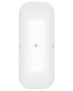 Villeroy und Boch Finion Rechteck-Freistehwanne 177FIN7N100V4RW 170 x 70 cm, Wasserzulauf, stone white, chrom