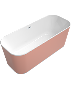 Villeroy & Boch Finion freistehende Badewanne 177FIN7N1BCV201 170x70cm, Wasserzulauf, Design-Ring, Schürze Colour on Demand, weiß, chrom