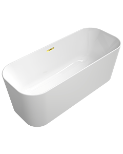 Villeroy & Boch Finion freestanding bathtub 177FIN7N300V401 170x70cm, water inlet, white, gold