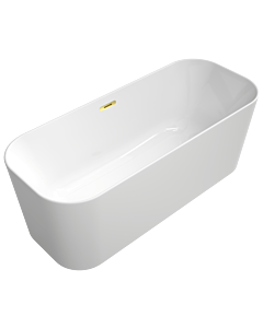 Villeroy & Boch Finion freestanding bathtub 177FIN7N3BCV301 170x70cm, water inlet, apron Colour on Demand, white, gold