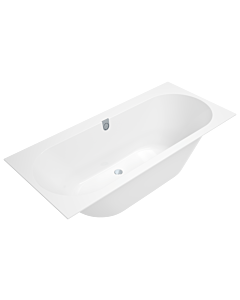 Villeroy und Boch Oberon 2.0 baignoire rectangulaire UBQ180OBR2DV-RW 180 x 80 cm, écoulement central, blanc pierre