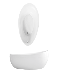 Villeroy & Boch Aveo bathtub UBQ194AVE9PDV01 free-standing, Quaryl, 190x95 cm, white, with apron