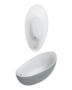 Villeroy und Boch Aveo new generation Sonderform-Badewanne Q194AVE9T1BCV01 190 x 95 cm, speziell, freistehend, mit Ablaufgarnitur, weiß
