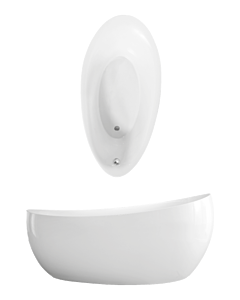 Villeroy & Boch Aveo Badewanne UBQ194AVE9T1V01 190 x 95, weiss, freistehend, randlos, mit Trio