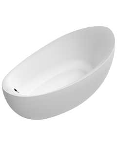 Villeroy und Boch Aveo new generation Sonderform-Badewanne UBQ194AVE9W1VRW 190 x 95 cm, freistehend, randlos, mit Ablaufgarnitur, stone white