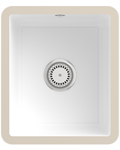 Villeroy und Boch avec garniture de vidage sous plan 332401KG avec garniture de vidage et fonctionnement manuel, Snow White