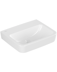 Villeroy und Boch O.novo Einbau-/Aufsatz Handwaschbecken 43444F01 45x37cm, eckig, ohne Hahnloch, ohne Überlauf, weiß